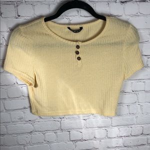 SHEIN yellow crop top